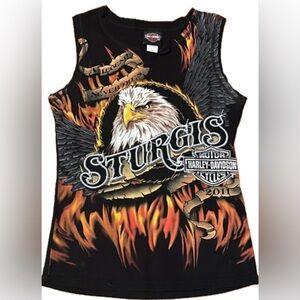 Harley-Davidson Eagle and Flames Sturgis Tank Top. Excellent condition. Size L